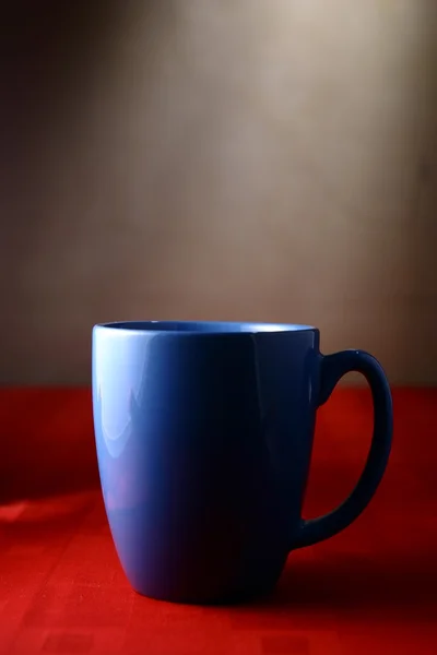 Blå kaffe mugg — Stockfoto