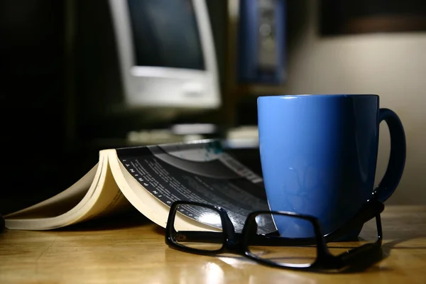 Kaffeepause - Computer — Stockfoto