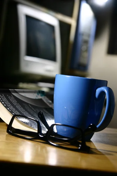 Kaffeepause - Computer — Stockfoto