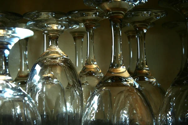 Calici di vino e acqua — Foto Stock