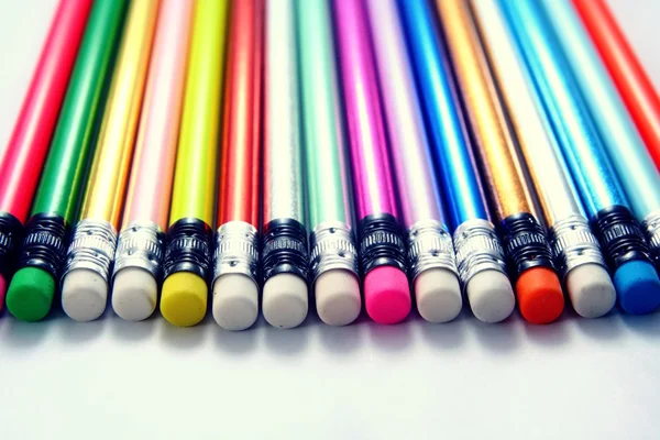 Effaceur de crayon coloré — Photo