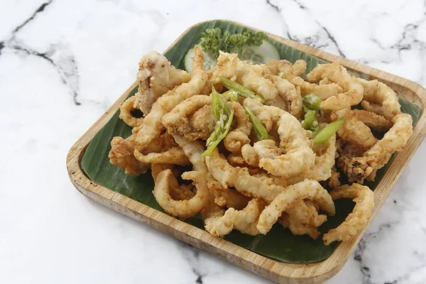 Photo of freshly cooked calamares.