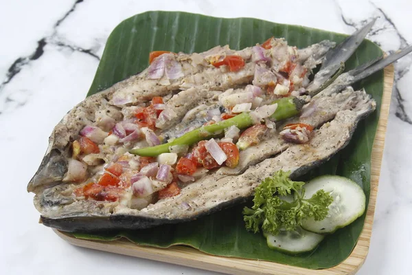 Photo Freshly Grilled Bangus Milkfish — стокове фото