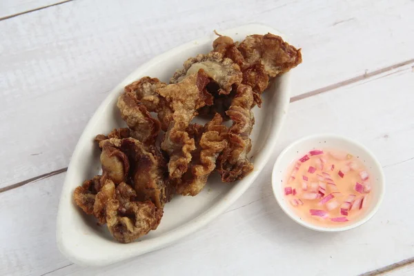 Foto Van Chicharon Bulaklak Gefrituurd Varkensvet — Stockfoto