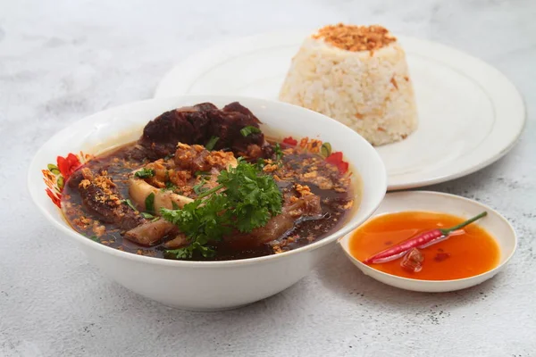 Foto Van Vers Gekookt Filipijns Voedsel Genaamd Beef Pares Mals — Stockfoto