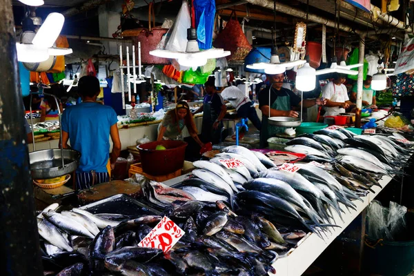 Cainta Rizal Filippine Luglio 2022 Pesce Fresco Assortito Altri Prodotti — Foto Stock