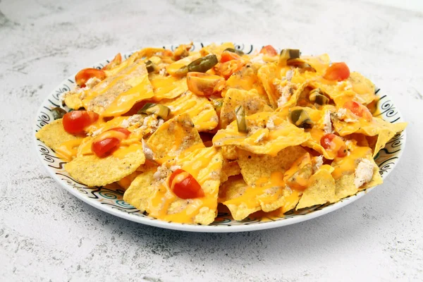 Foto Snack Recién Cocinado Llamado Nacho Fries — Foto de Stock