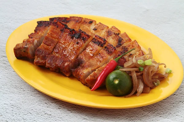 Photo Freshly Cooked Grilled Liempo Grilled Pork Belly —  Fotos de Stock