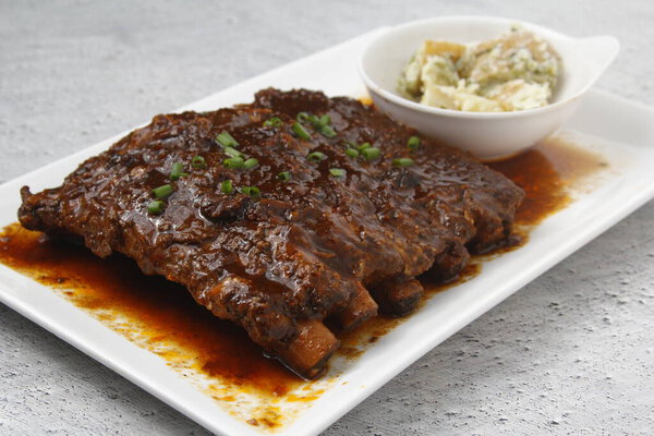 Photo of freshly cooked Pork Baby Back Ribs.