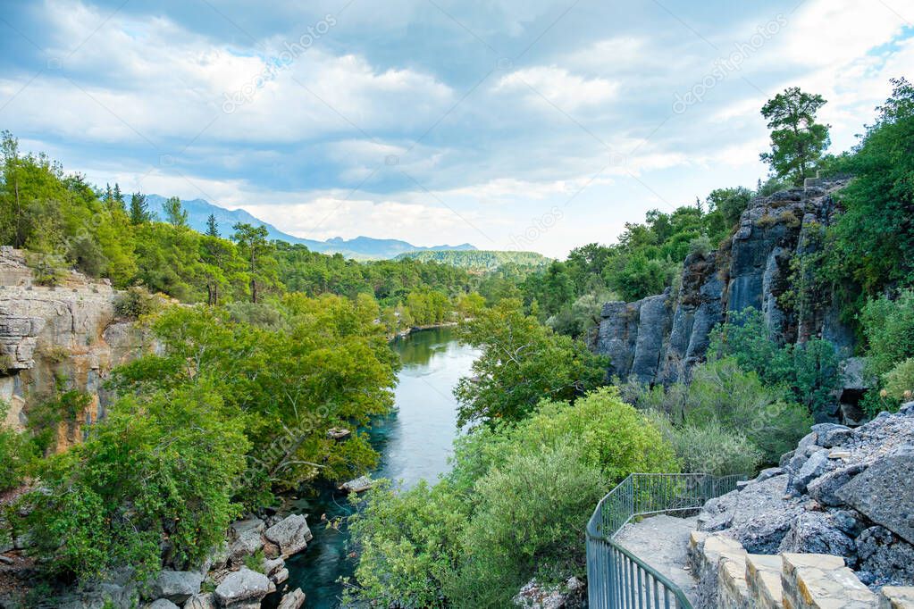 Koprucay river in Koprulu Canyon National Park in Turkey 