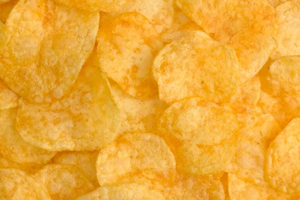 Contexte des chips de pommes de terre close up — Photo