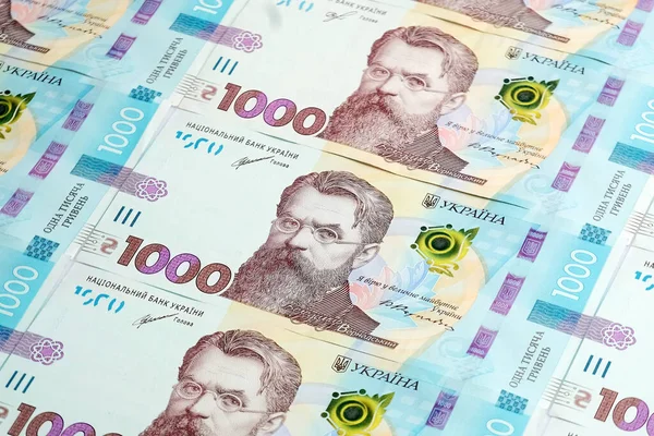 Banknoten Von 1000 Uah Ukrainische Hrywnja Die Nationale Währung Der — Stockfoto