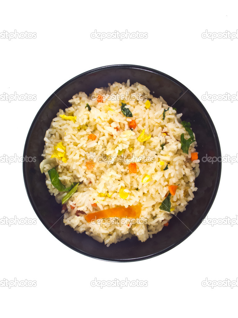 Fried rice in Bowl Top view