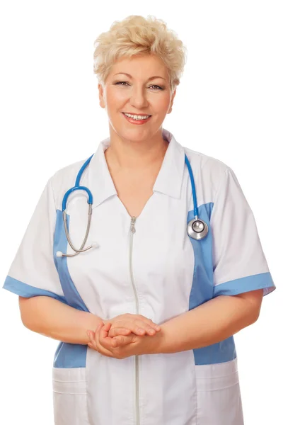 Médico sonriente mujer — Foto de Stock