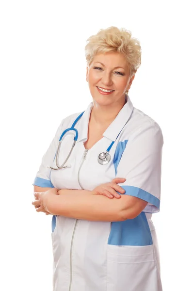 Sorridente medico donna — Foto Stock