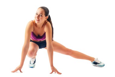 genç kadın spor egzersizleri yapıyor