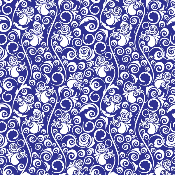 Nahtloses Muster - floraler ornamentaler Hintergrund — Stockvektor