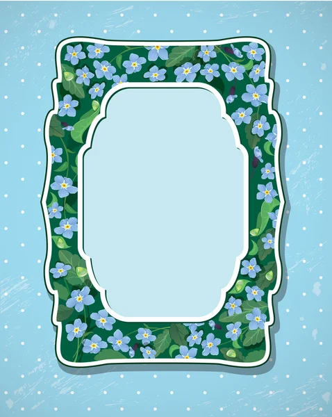 Carte d'invitation avec motif de belles fleurs - oubliez-moi non — Image vectorielle