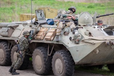 Kramatorsk, Ukrayna. 02.05.2014.? heckpoint Andreevka köyü yakınlarında.