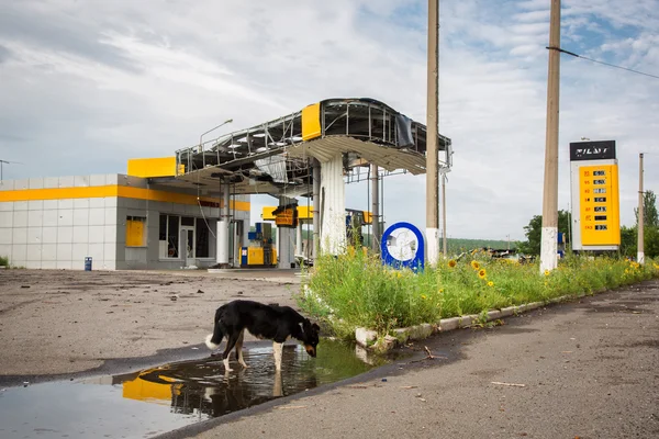 Semenivka. Slavyansk. na de oorlog. juli 2014 — Stockfoto