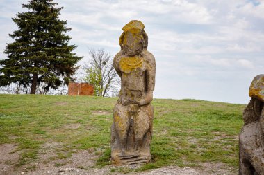Cumans taş heykelleri 9-13. yüzyıl. Kurgan stelae