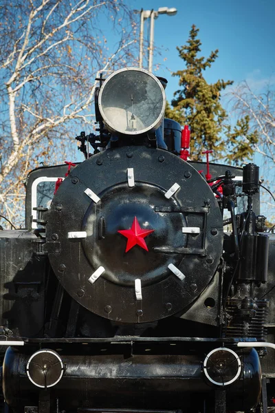 Frontansicht Einer Dampflokomotive Tank Baureihe 337 Eisenbahn — Stockfoto