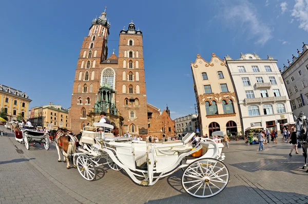 Torget i gamla stan i krakow, Polen — Stockfoto