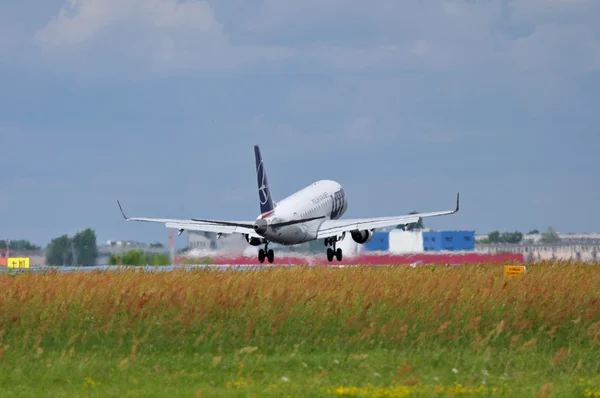 Många polska flygbolag — Stockfoto