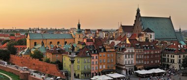 Old town in Warsaw clipart
