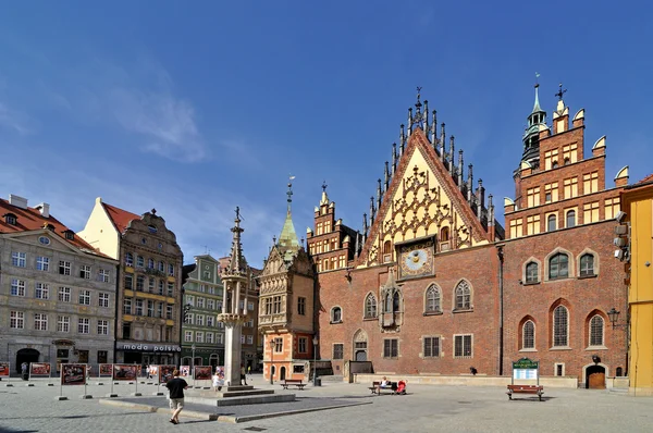 Market square, wroclaw, Polen — Stockfoto