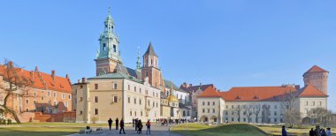 Wawel Koninklijk Kasteel - gestikte panorama