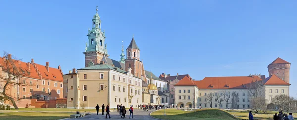 Panorama cucito al castello reale di Wawel Fotografia Stock