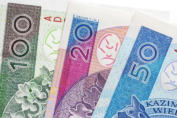 Polnischer Zloty - neue Banknoten — Stockfoto