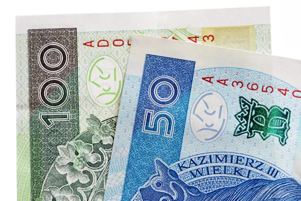 Billetes zloty-new polacos — Foto de Stock