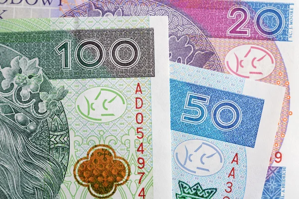 Polnischer Zloty - neue Banknoten — Stockfoto