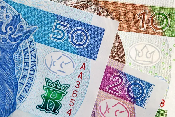 Polský zlotý-nové bankovky — Stock fotografie