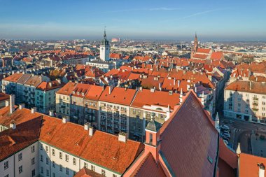 Polonya 'nın Kalisz kentindeki Eski Kent ve Belediye Binası