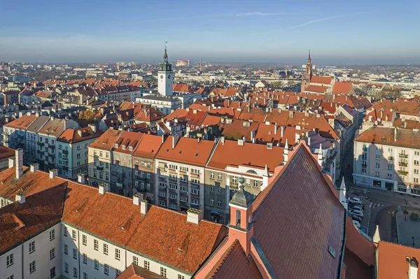 Polonya 'nın Kalisz kentindeki Eski Kent ve Belediye Binası