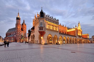 Krakow, Polonya eski şehir Meydanı