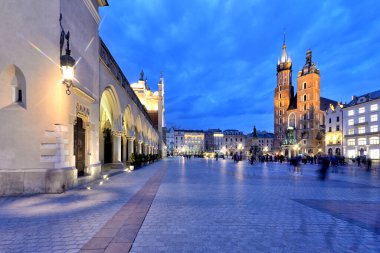 Krakow, Polonya eski şehir Meydanı