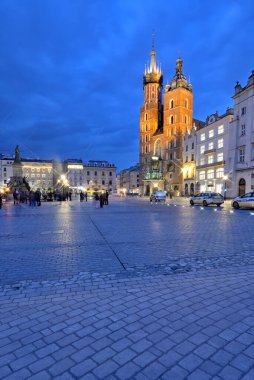 Krakow, Polonya eski şehir Meydanı