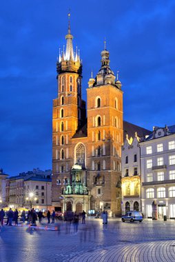 Krakow, Polonya eski şehir Meydanı