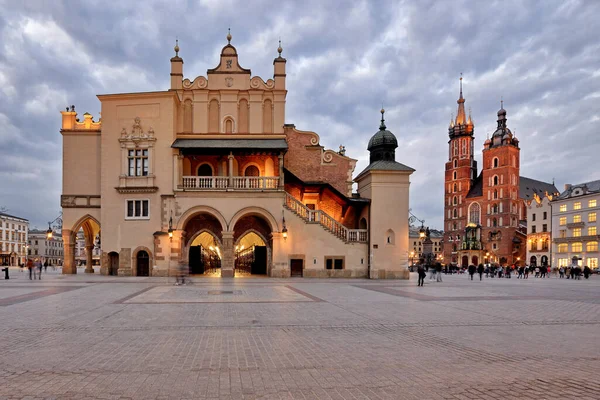 Krakow Polonya Eski Şehir Meydanı — Stok fotoğraf