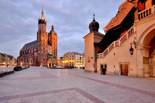 Óvárosi Tér Krakkóban Lengyelország — Stock Fotó