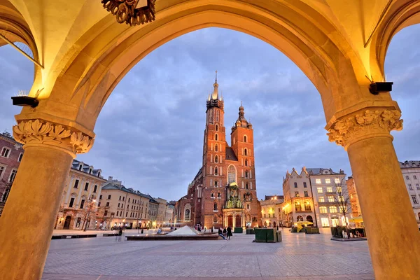 Old Town Square Krakow Poland — Stock Photo, Image