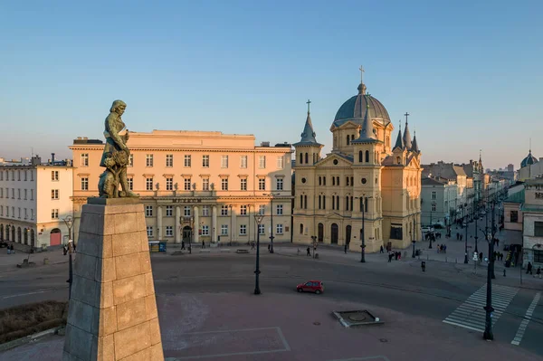 Łódź Polska Widok Plac Wolności — Zdjęcie stockowe