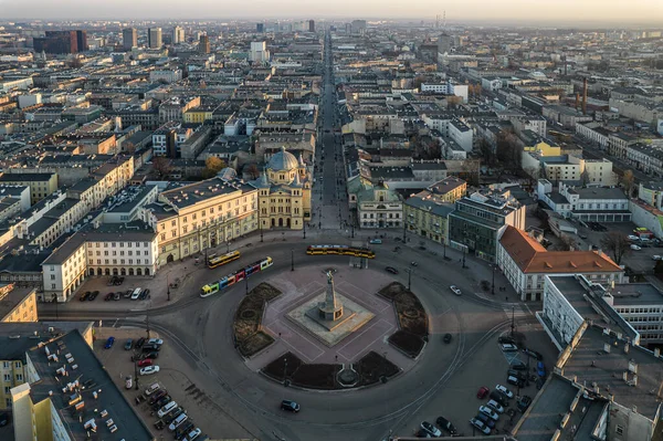 Città Lodz Polonia Veduta Piazza Della Libertà — Foto Stock