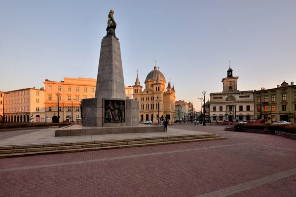 City Lodz Poland View Freedom Square — Stock Photo, Image