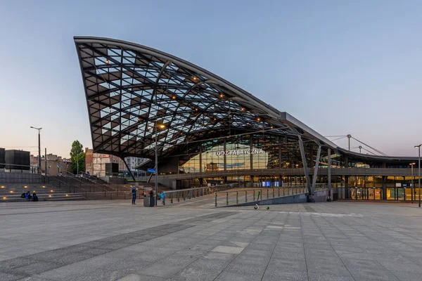 Estación Ferrocarril Lodz Polonia May 2022 Estación Tren Lodz Fabryczna — Foto de Stock