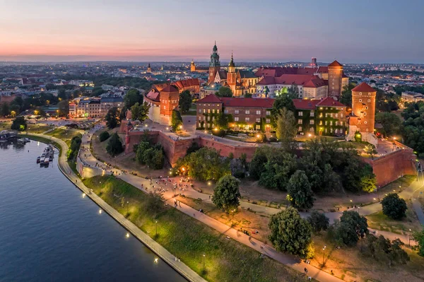 Wawel Királyi Kastély Krakkó Lengyelország — Stock Fotó